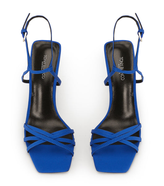 Azure Tony Bianco Nomad Azure Crepe 10.5cm Stiletto Heels | LPHSX86761