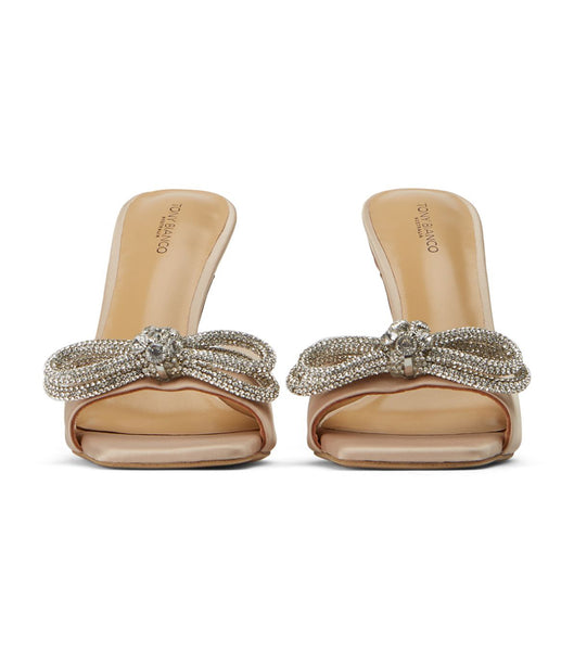 Beige Tony Bianco Franki Nude Satin 10.5cm Stiletto Heels | PHDFL75441