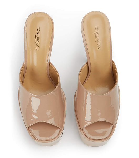 Beige Tony Bianco Jordyn Coco Patent 15cm Stiletto Heels | PHIIZ52938