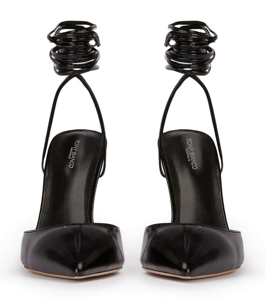 Black Tony Bianco Acer Black Hi Shine 10.5cm Stiletto Heels | BPHSD35341