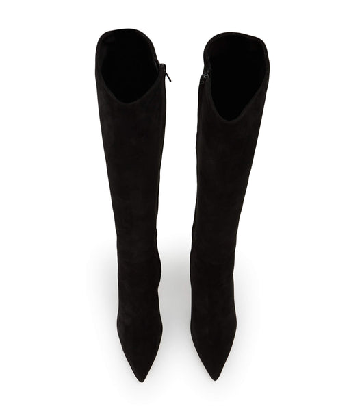 Black Tony Bianco Apollo Black Suede 10.5cm Knee High Boots | MPHFT75729