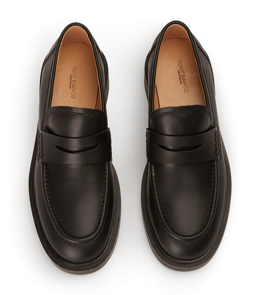 Black Tony Bianco Cherish Black Turin 4.5cm Loafers | DPHVO99686