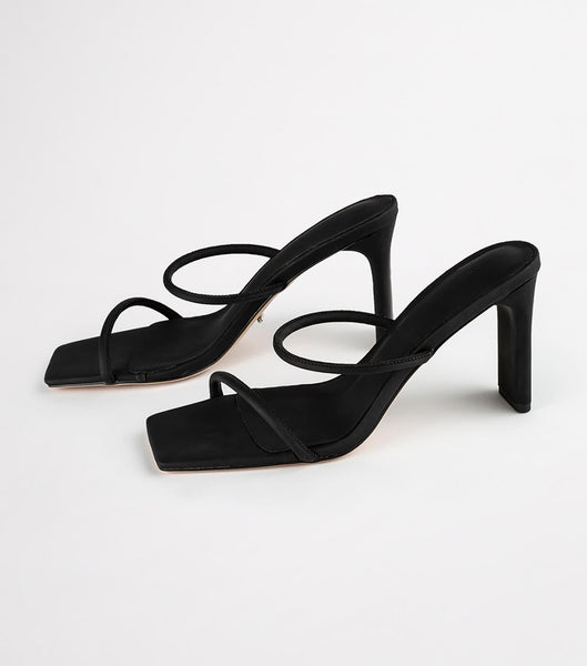 Black Tony Bianco Concord Black Galaxy 8.5cm Bridal Heels | ZPHNQ97052
