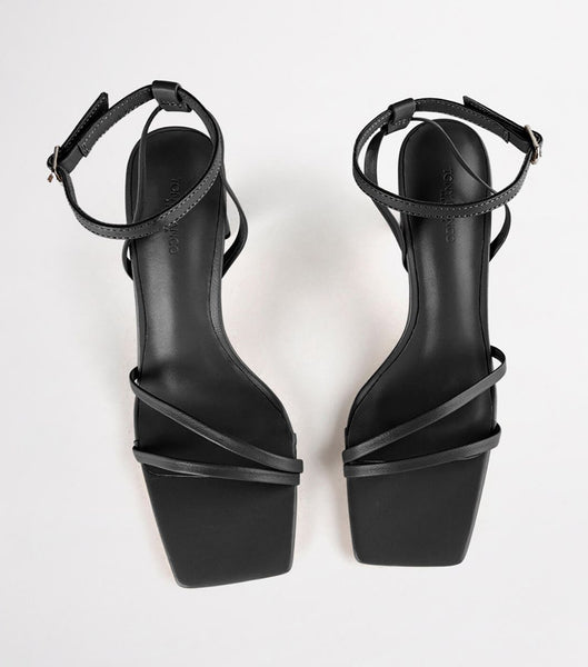 Black Tony Bianco Corso Black Nappa 8.5cm Low Heels | XPHBH40027