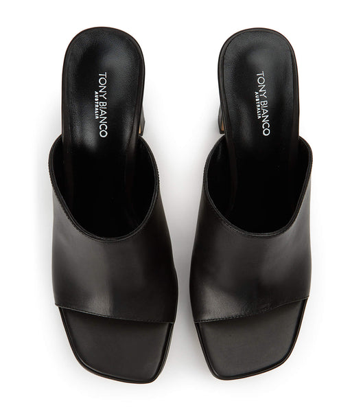 Black Tony Bianco Dover Black Como 11.5cm Block Heels | PHNEJ87141