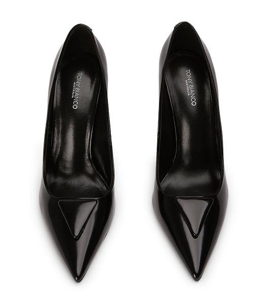 Black Tony Bianco Gema Black Hi Shine 10cm Event Heels | BPHSO76503