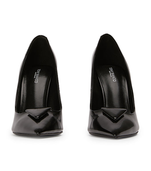 Black Tony Bianco Gema Black Hi Shine 10cm Event Heels | BPHSO76503