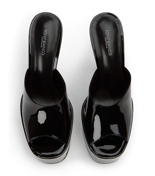 Black Tony Bianco Jordyn Black Patent 15cm Stiletto Heels | QPHWA70438
