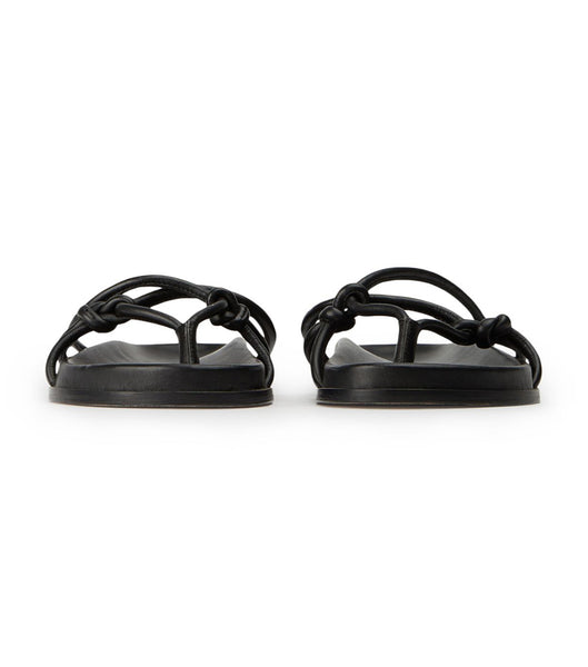 Black Tony Bianco Luelle Black Nappa Slides | LPHTR59009