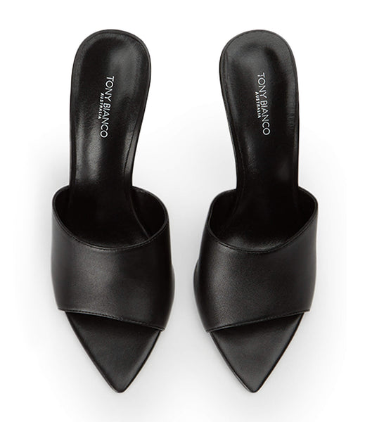 Black Tony Bianco Maximus Black Nappa 10.5cm Stiletto Heels | LPHTR95758