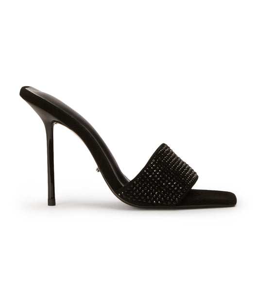 Black Tony Bianco Naomi Black Crystal/Black Suede 10.5cm Bling Heels | LPHTR86228