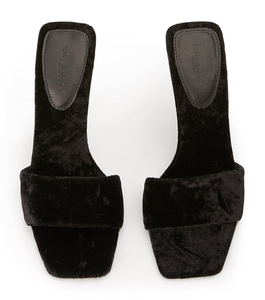 Black Tony Bianco Natalie Black Crush 10.5cm Stiletto Heels | PHEAH77408
