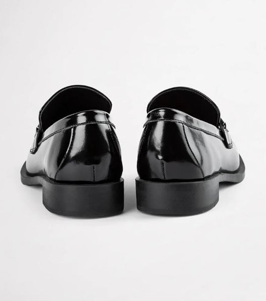 Black Tony Bianco Rebecca Black Hi Shine 2.5cm Loafers | BPHSO62731