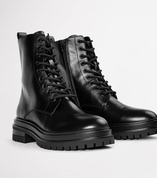 Black Tony Bianco Wya Black Como 4.5cm Combat Boots | PHQAV98434