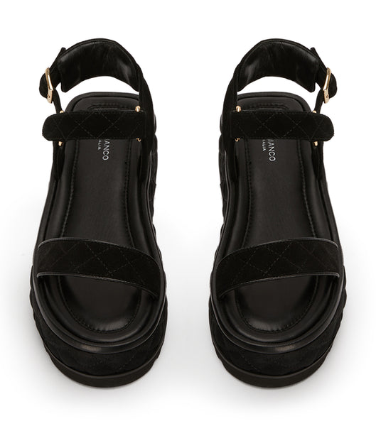 Black Tony Bianco Zahara Black Suede 6cm Sandals | PHXBR61176