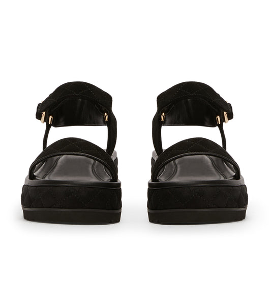 Black Tony Bianco Zahara Black Suede 6cm Sandals | PHXBR61176