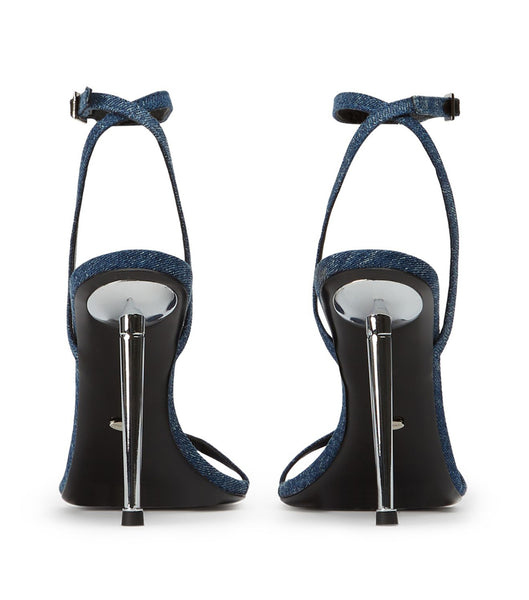 Blue Tony Bianco Myra Blue Denim 10.5cm Bling Heels | PHQAV69685