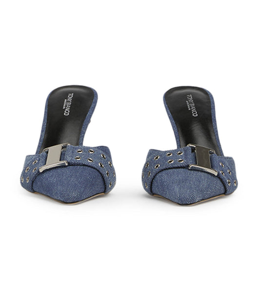 Blue Tony Bianco Samma Vintage Denim 8cm Low Heels | UPHTG38507