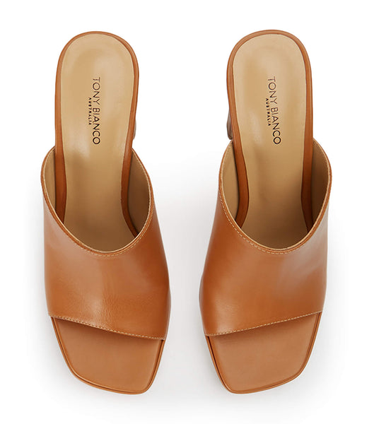 Brown Tony Bianco Dover Tan Como 11.5cm Block Heels | PHJVR53308