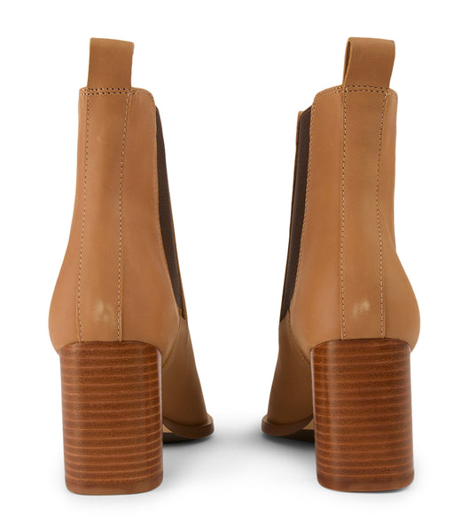 Brown Tony Bianco Piston Caramel Diesel/Choc Wax 7.5cm Heeled Boots | TPHWZ66598
