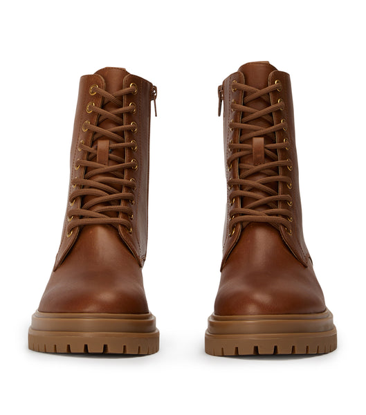 Brown Tony Bianco Wya Cognac 4.5cm Combat Boots | PHJVR94111
