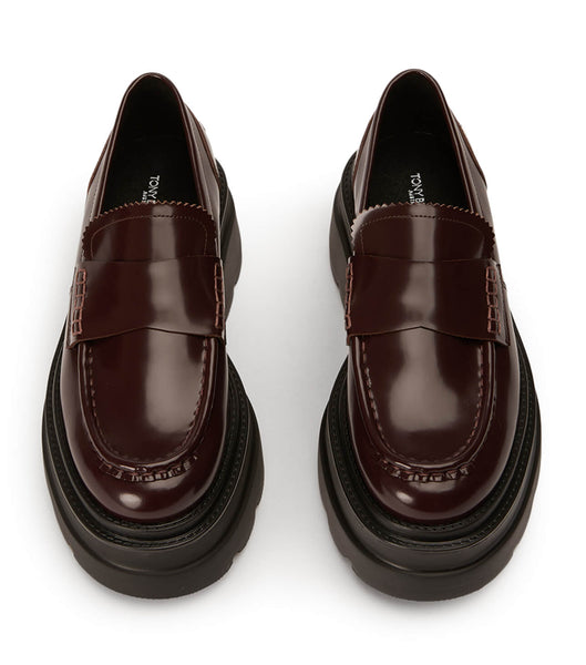 Brown Tony Bianco Zomp Vino Hi Shine 7.5cm Loafers | APHWC63939