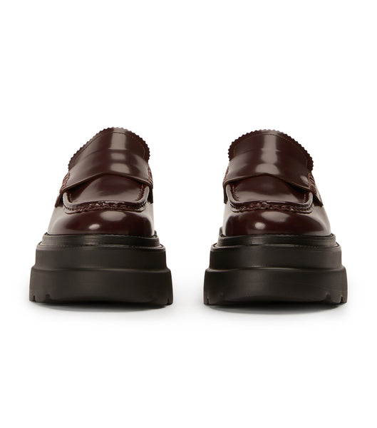 Brown Tony Bianco Zomp Vino Hi Shine 7.5cm Loafers | APHWC63939