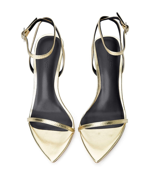 Gold / Metal Tony Bianco Myra Gold Nappa Metallic 10.5cm Event Heels | QPHWA76670