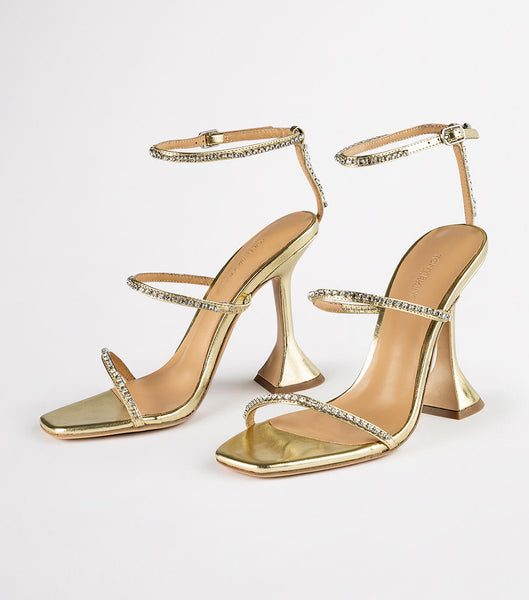 Gold / Metal Tony Bianco Shy Gold Nappa Metallic 10.5cm Event Heels | PHJBT73125