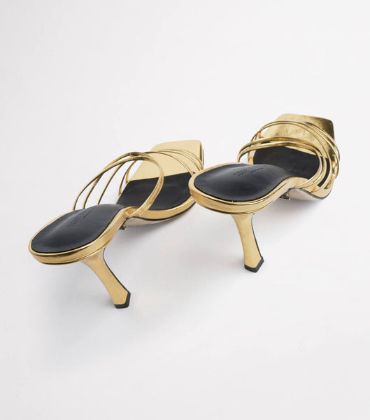 Gold Tony Bianco Foxie Gold Foil 10.5cm Bridal Heels | BPHSO97145