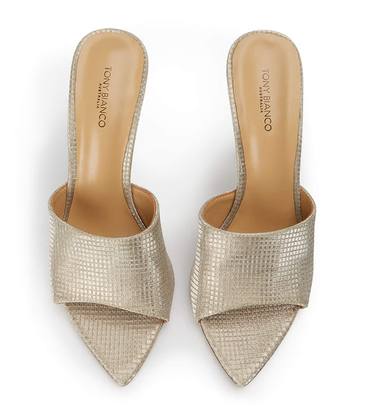 Gold Tony Bianco Marley Gold Aura 10.5cm Stiletto Heels | DPHVO46608