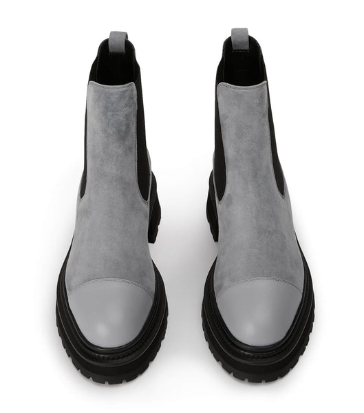 Grey Tony Bianco Hurricane Steel Grey Suede 5.5cm Combat Boots | PPHQX41114