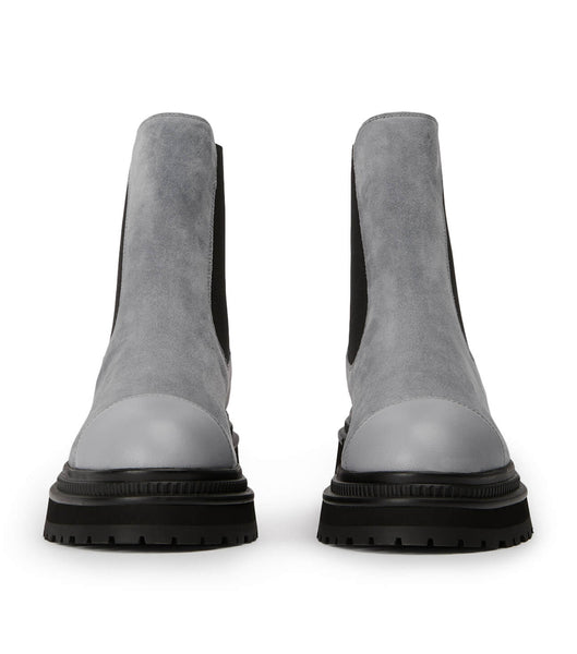 Grey Tony Bianco Hurricane Steel Grey Suede 5.5cm Combat Boots | PPHQX41114