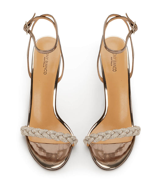 Grey Tony Bianco Kosta Gunmetal Shine 11cm Bling Heels | QPHWA31300