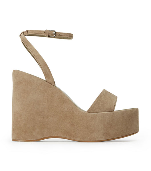 Grey Tony Bianco Vesna Stone Suede 13cm Wedges | DPHKV37338