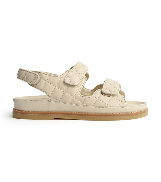 Light Yellow Tony Bianco Hiranni Vanilla Sheep Nappa 3.5cm Sandals | PHJZR89819
