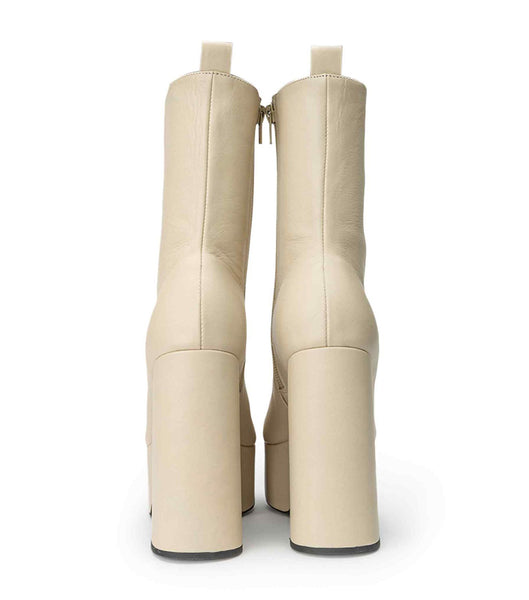 Light Yellow Tony Bianco Tyra Vanilla Venice 12cm Heeled Boots | YPHVQ75877
