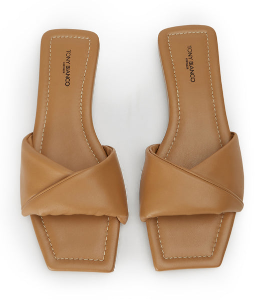 Orange Tony Bianco Echo Honey Nappa 1.5cm Sandals | ZPHNQ18199