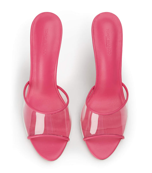 Pink Tony Bianco Riana Clear Vinylite/Acid Pink 9.5cm Stiletto Heels | PHQCS36463