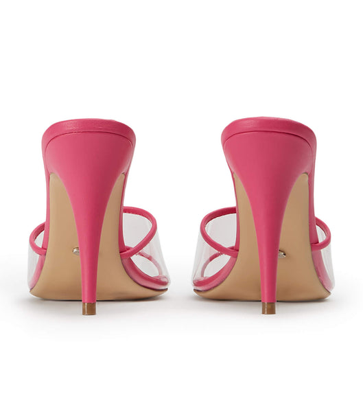 Pink Tony Bianco Riana Clear Vinylite/Acid Pink 9.5cm Stiletto Heels | PHQCS36463