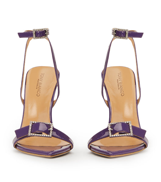 Purple Tony Bianco Mopsy Orchid Patent 10.5cm Bling Heels | QPHWA78818