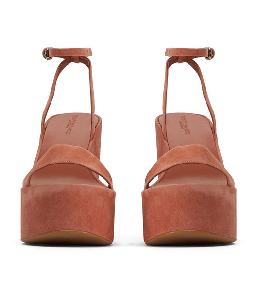 Rose Tony Bianco Vesna Rose Suede 13cm Wedges | ZPHMJ93742