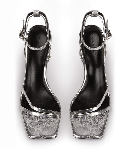 Silver Tony Bianco Corso Silver Foil 8.5cm Stiletto Heels | LPHSX94145