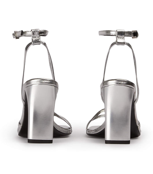 Silver Tony Bianco Corso Silver Foil 8.5cm Stiletto Heels | LPHSX94145
