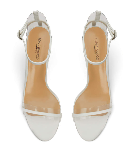 Silver Tony Bianco Houston Milk Capretto 8.5cm Low Heels | PHQAV56863