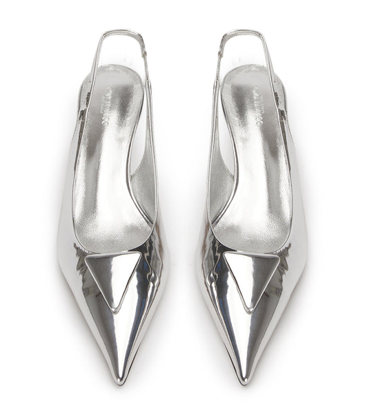 Silver Tony Bianco Kimmy Silver Shine 4.5cm Event Heels | LPHTR13935