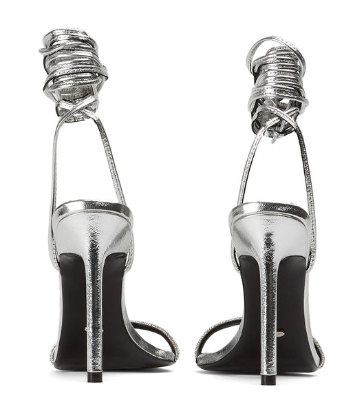 Silver Tony Bianco Makai Silver Foil 10.5cm Stiletto Heels | GPHUC23918