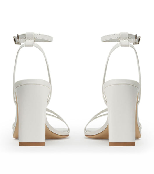 White Tony Bianco Corso Milk Capretto 8.5cm Event Heels | PHDFL50974