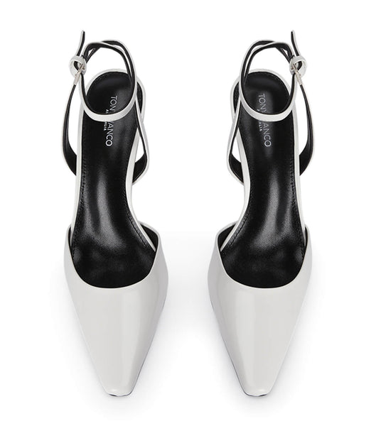White Tony Bianco Eden White Hi Shine 10.5cm Stiletto Heels | PHDYB82704