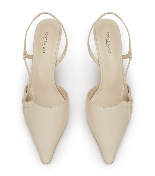 White Tony Bianco Sakai Dove Nappa 8cm Low Heels | LPHSX92139
